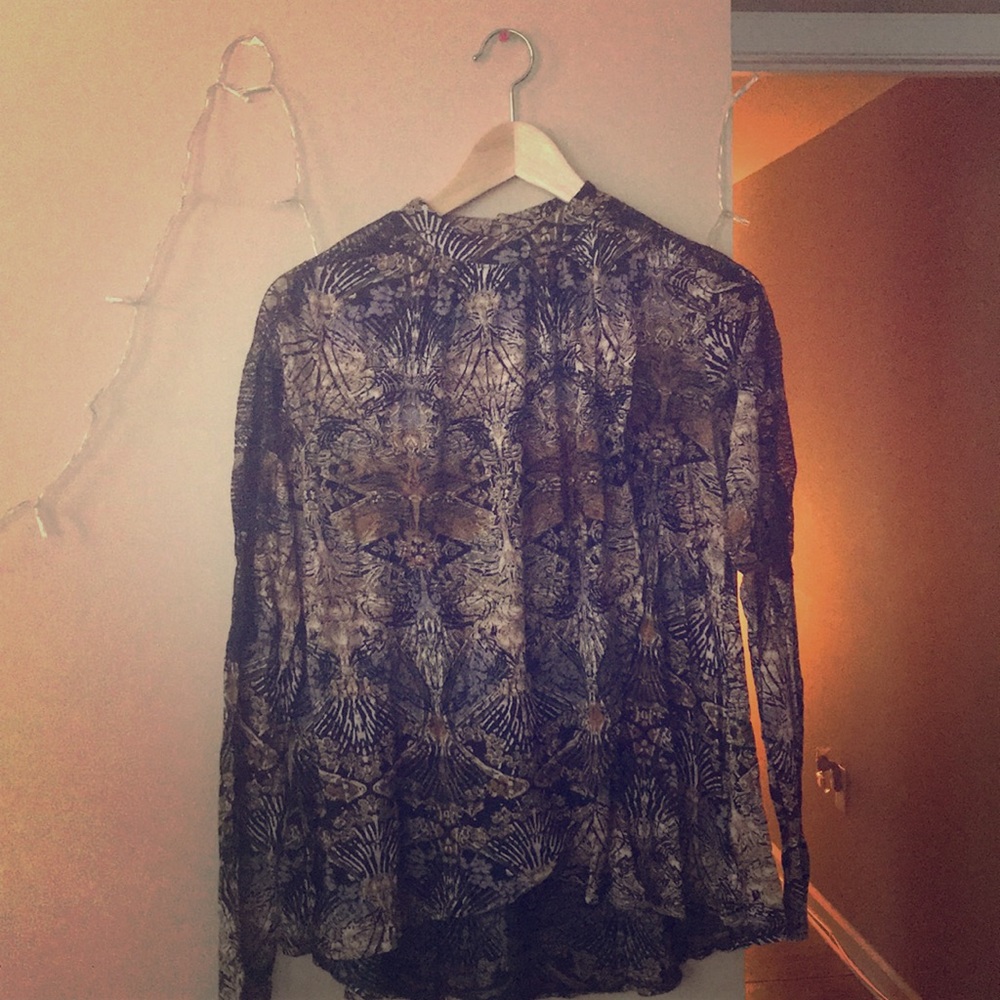 Small lace blended free people top